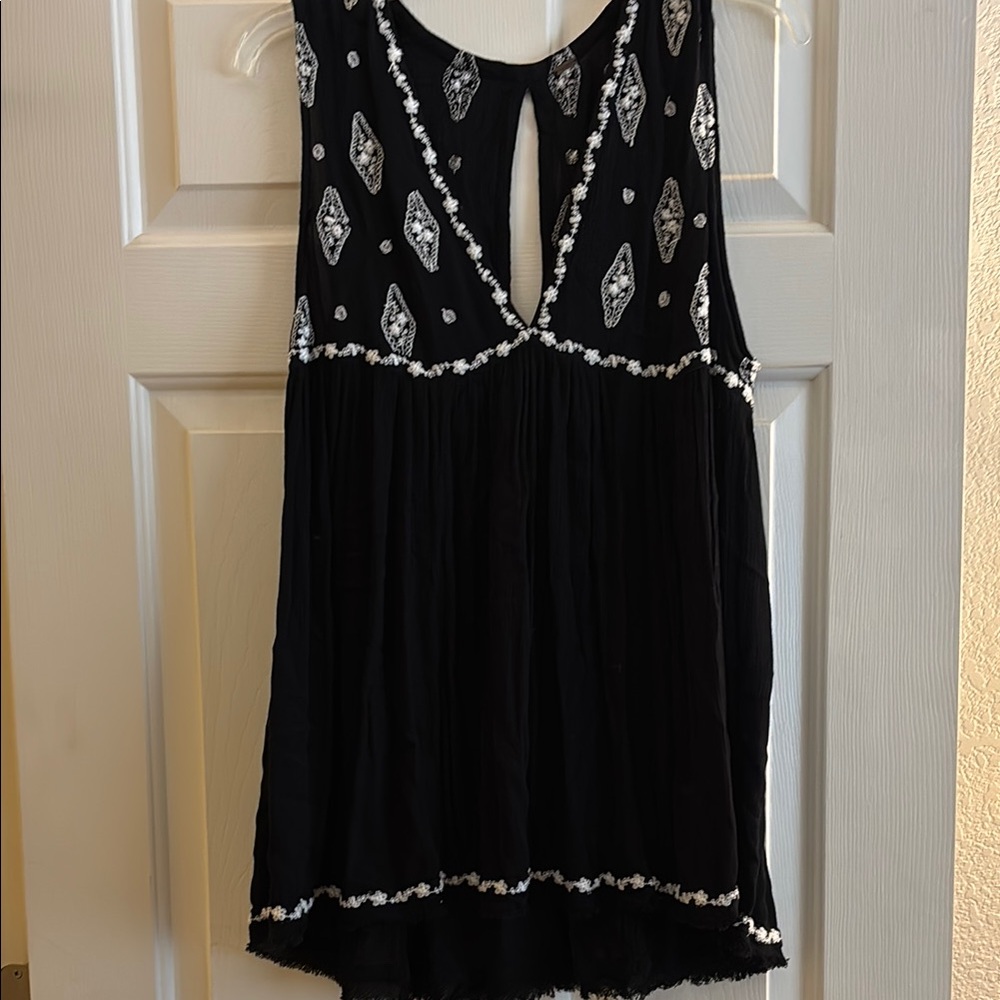 Free People Sleeveless Embroidered Tunic